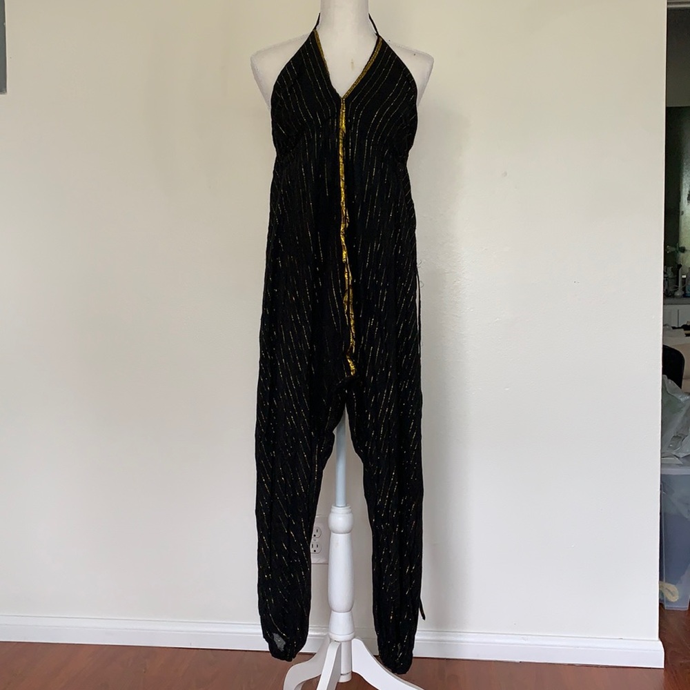 Gold/Black Harem Jumper for Summer from India